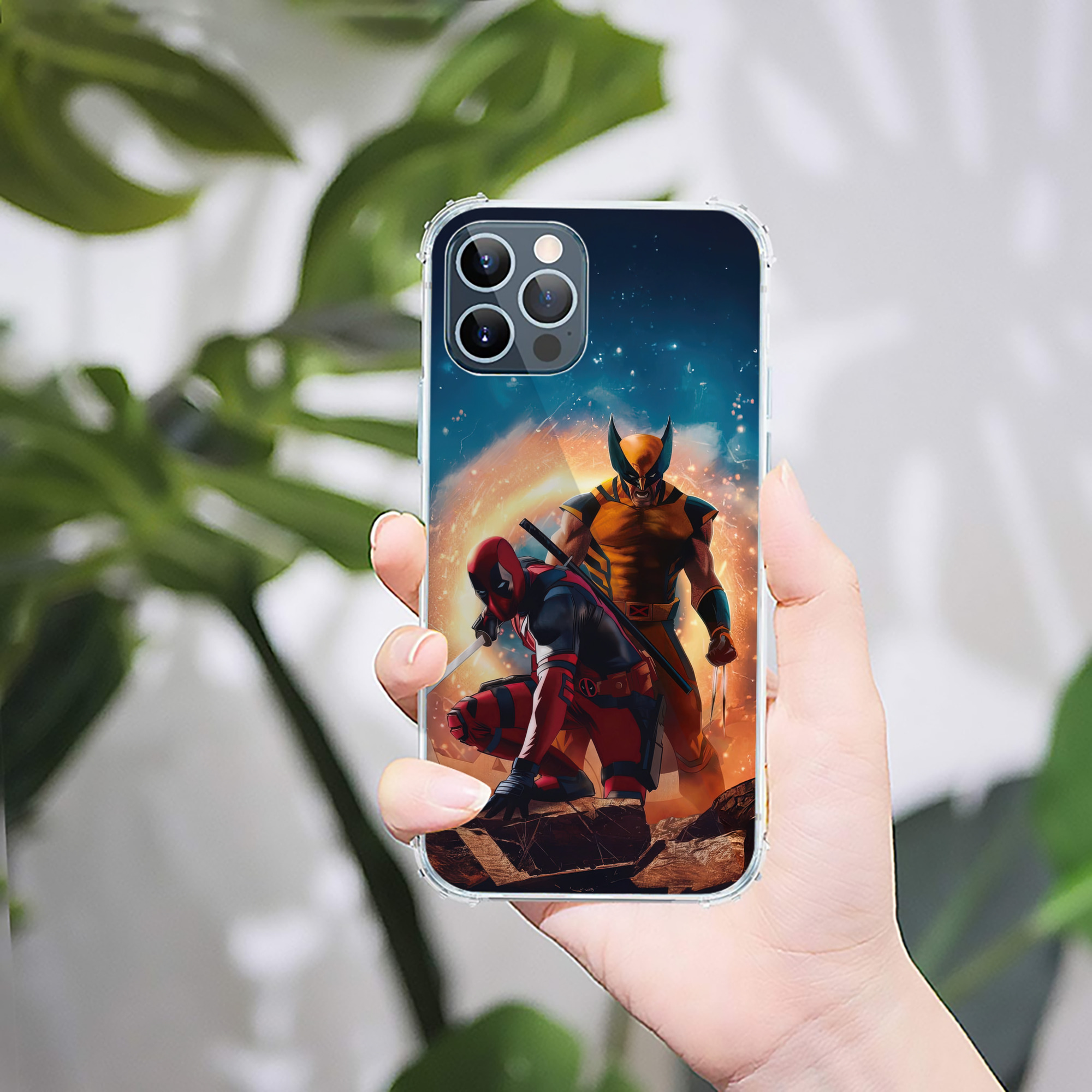 （画像用） Deadpool デッドプール 【iPhone 12シリーズ対応】透明スマホケース（クリアソフトケース）